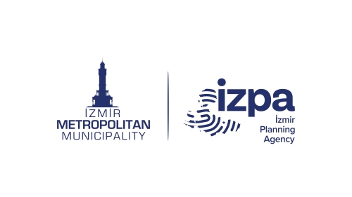 İzmir BŞB ve İZPA tek renkli İngilizce logosu